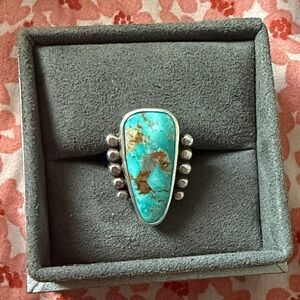 Turquoise and Silver Statement Ring